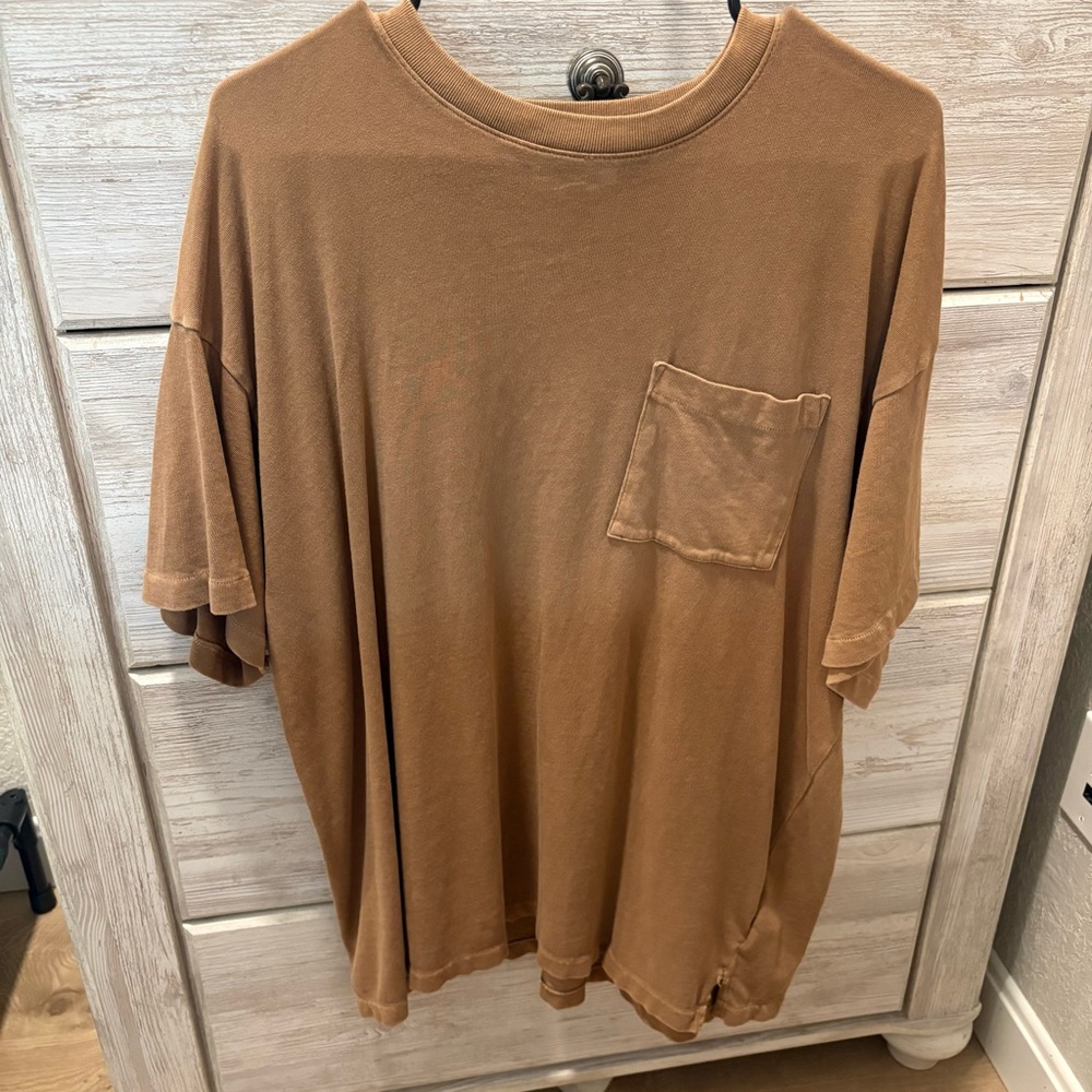 Madewell Short-Sleeve Pocket Tee in Brown
